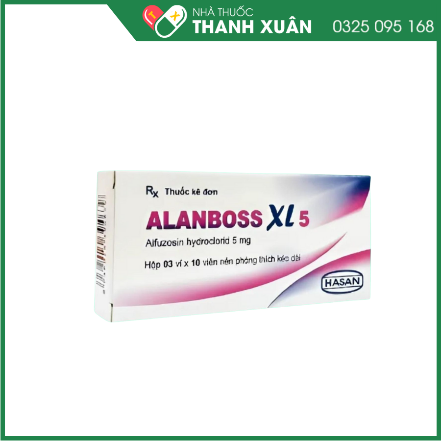 Alanboss XL 5 điều trị các triệu chứng của phì đại tuyến tiền liệt mạn tính
